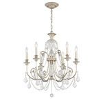 Regis Chandelier - Olde Silver / Hand-Cut Crystal