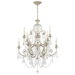 Regis Chandelier - Olde Silver / Hand-Cut Crystal