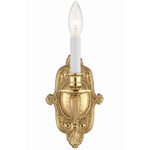 Crystorama Ornate Wall Sconce - Polished Brass