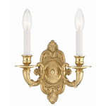 Crystorama Ornate Wall Sconce - Polished Brass