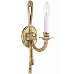 Crystorama Rope Wall Sconce - Olde Brass