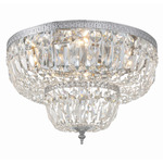 Crystorama Dual Ceiling Flush Light - Polished Chrome / Hand-Cut Crystal