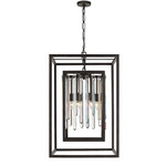 Hollis Chandelier - Forged Bronze / Crystal