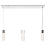 Constellation Linear Multi Light Pendant - Chrome / Clear