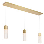 Constellation Linear Multi Light Pendant - Gold / Clear