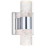 Vega Wall Sconce - Chrome / Clear