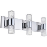 Vega Bathroom Vanity Light - Chrome / Clear