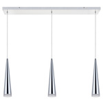 Fantasia Linear Multi Light Pendant - Chrome / Clear