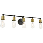 Serif Bathroom Vanity Light - Black / Brass