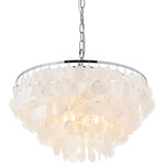 Selene Chandelier - Chrome / White