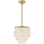 Selene Pendant - Brass / White