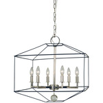 Isabella Chandelier - Polished Nickel / Matte Black