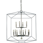 Isabella Chandelier - Polished Nickel / Matte Black