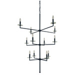 Muse Tiered Chandelier - Matte Black