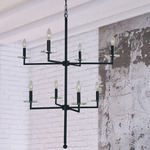 Muse Tiered Chandelier - Matte Black