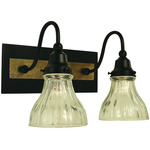 Houghton Bathroom Vanity Light - Antique Brass / Matte Black