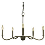 Heidelberg Single Tier Chandelier - Iron