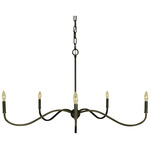 Heidelberg Single Tier Chandelier - Iron