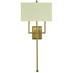 5674 Wall Sconce - Brushed Brass / Off White