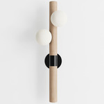 Willow Wall Sconce - Natural Oak / Black