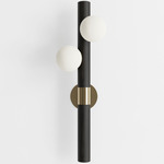 Willow Wall Sconce - Black Oak / Brushed Brass