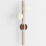 Willow Wall Sconce - White Oak / Brushed Copper