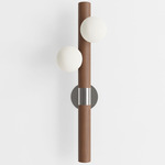 Willow Wall Sconce - Walnut / Brushed Stainless