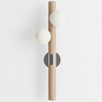 Willow Wall Sconce - Natural Oak / Brushed Stainless