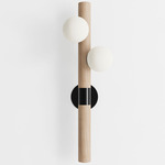 Willow Wall Sconce - Natural Oak / Black