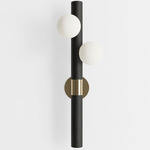 Willow Wall Sconce - Black Oak / Brushed Brass
