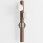 Willow Wall Sconce - Walnut / Brushed Stainless