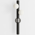 Willow Wall Sconce - Black Oak / Brushed Stainless