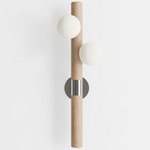 Willow Wall Sconce - Natural Oak / Brushed Stainless