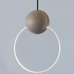Anchor Pendant - Walnut / Frosted