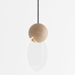 Anchor Pendant - Natural Oak / Clear