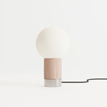 Catkin Table Lamp - Natural Oak / Brushed Stainless