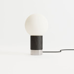Catkin Table Lamp - Black Oak / Brushed Stainless