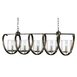 Maximus Rectangle Chandelier - Pyrite Bronze / Clear