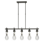 Apothecary Linear Pendant - Natural Iron / Clear