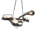 Graffiti Linear Pendant - Black / Clear