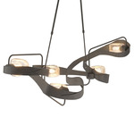 Graffiti Linear Pendant - Natural Iron / Clear