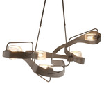 Graffiti Linear Pendant - Bronze / Clear