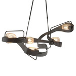Graffiti Linear Pendant - Black / Clear