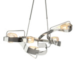Graffiti Linear Pendant - Sterling / Clear