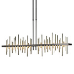 Cityscape Large Linear Pendant - Dark Smoke / Soft Gold