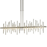 Cityscape Large Linear Pendant - Dark Smoke / Vintage Platinum