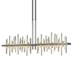 Cityscape Large Linear Pendant - Natural Iron / Soft Gold