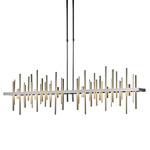Cityscape Large Linear Pendant - Vintage Platinum / Soft Gold