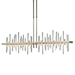 Cityscape Large Linear Pendant - Soft Gold / Sterling