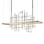 Spring Linear Pendant - Dark Smoke / Clear Bubble